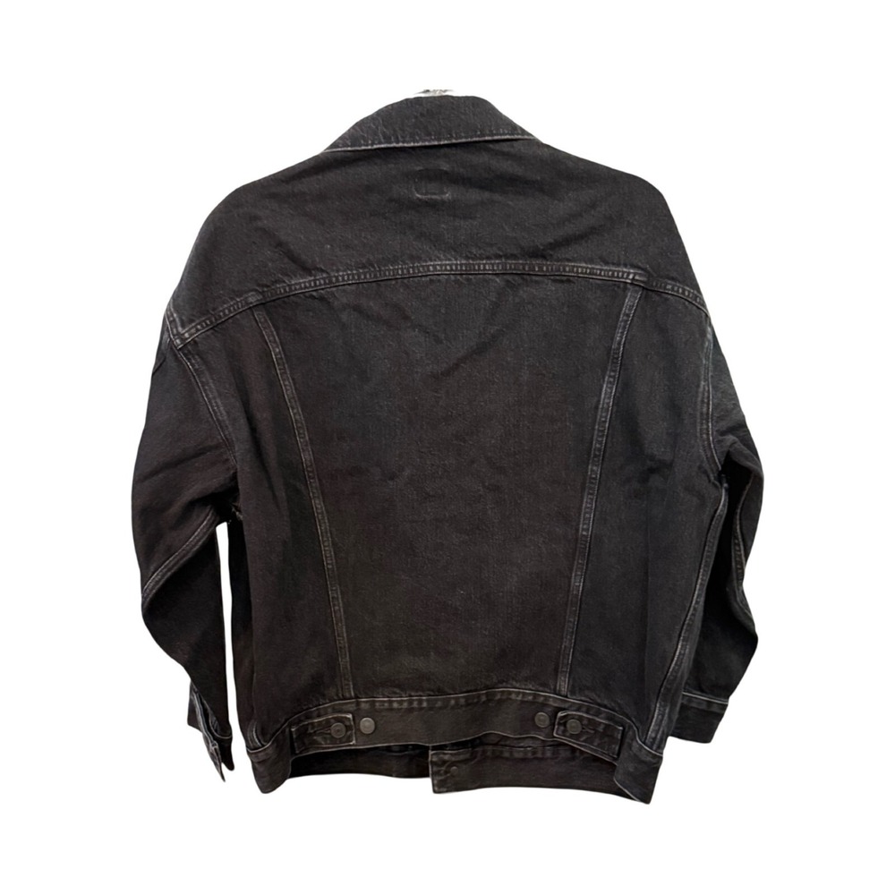 Edwin Trucker Denim Jacket Black Oversized‎ Streetwear Anthro Size M, Y2K - Picture 5 of 12